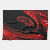 Rote und schwarze "Nebelfleck-" Pop-Kunst Geschirrtuch (Horizontal)