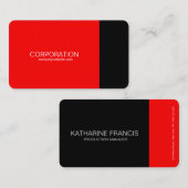 Rote und schwarze noble Visitenkarte (Vorne/Hinten)