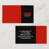 Rote und schwarze Normallack-Visitenkarte Visitenkarte (Vorne/Hinten)
