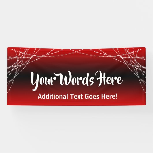 Rote und schwarze Ombre-Light-Strings hinzufügen I Banner (Horizontal)