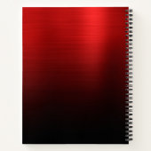 Rote und schwarze Ombre Sketch Notizblock (Rückseite)