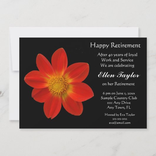 Rote und schwarze Party Einladung zur Versorgung m (Vorderseite)