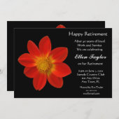 Rote und schwarze Party Einladung zur Versorgung m (Vorne/Hinten)