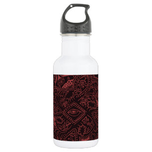 Rote und schwarze persische edelstahlflasche