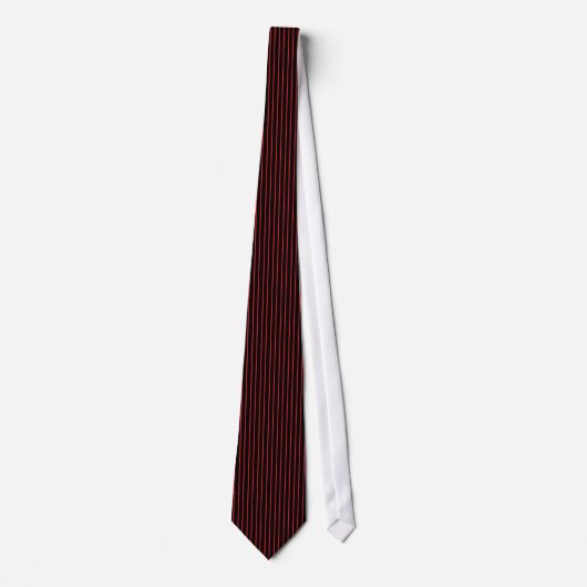 Rote und schwarze Pinstripe-Krawatte Krawatte (Vorderseite)