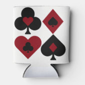 Rote und schwarze Poker-Karte Deck-Anzüge Dosenkühler (Vorderseite)