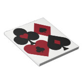 Rote und schwarze Poker-Karte Deck-Anzüge Notizblock (angewinkelt)