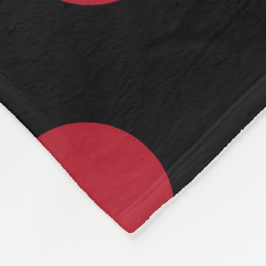 Rote und schwarze Polka-Punkte Fleecedecke (Ecke)