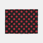 Rote und schwarze Polka-Punkte Fleecedecke (Vorderseite (Horizontal))