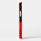 Rote und schwarze Polka-Punkte, Individuelle Name Case-Mate iPhone Hülle (Rückseite / Rechts)