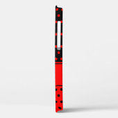 Rote und schwarze Polka-Punkte, Individuelle Name Case-Mate iPhone Hülle (Rückseite / Links)