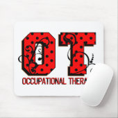 Rote und schwarze Polka-Punkte Mousepad (Mit Mouse)