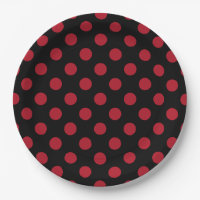 Rote und schwarze Polka-Punkte
