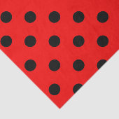 Rote und schwarze Polka-Punkte Seidenpapier (Ausschnitt)