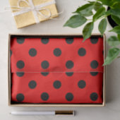 Rote und schwarze Polka-Punkte Seidenpapier (Geschenk)