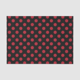 Rote und schwarze Polka-Punkte Seidenpapier