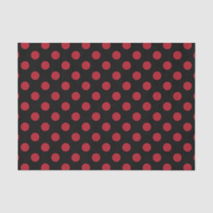 Rote und schwarze Polka-Punkte Seidenpapier