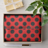 Rote und schwarze Polka-Punkte Seidenpapier (Geschenk)