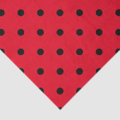 Rote und schwarze Polka-Punkte Seidenpapier (Ausschnitt)