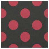 Rote und schwarze Polka-Punkte Stoff (Nahaufnahme)