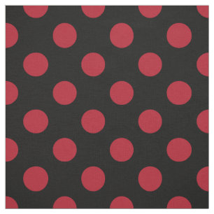 Rote und schwarze Polka-Punkte Stoff