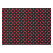 Rote und schwarze Polka-Punkte Tischdecke (Vorderseite (Horizontal))