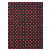 Rote und schwarze Polka-Punkte Tischdecke (Vorderseite)