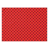 Rote und schwarze Polka-Punkte Tischdecke (Vorderseite (Horizontal))