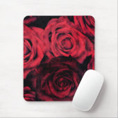 Rote und schwarze Polkapunkt-Rosen Mousepad (Mit Mouse)
