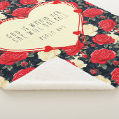 Rote und schwarze Preppy-Rose Christliche Bibel Ve Sherpadecke (3/4)