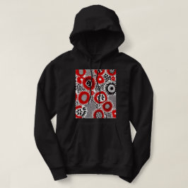 Rote und schwarze Punkte Hoodie