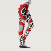 Rote und schwarze Punkte Leggings (Rechts)