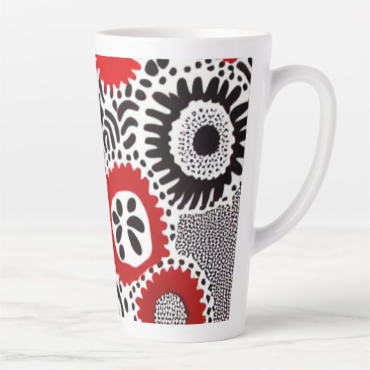 Rote und schwarze Punkte Milchtasse (Rechts)