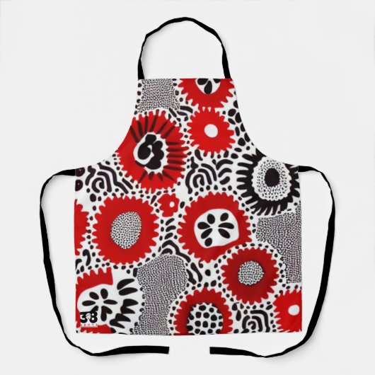 Rote und schwarze Punkte Schürze (Vorderseite)
