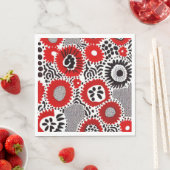 Rote und schwarze Punkte Serviette (Beispiel)