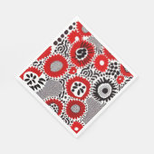 Rote und schwarze Punkte Serviette (Ecke)