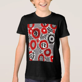 Rote und schwarze Punkte Tri-Blend Shirt