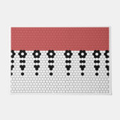 Rote und schwarze Randfarben Fußmatte (Vorderseite)