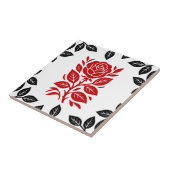 Rote und schwarze Rose Blumen Modernes Minimales G Fliese (Seite)