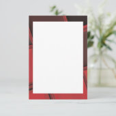 Rote und schwarze Schlüssel-Grenzraum-Einladung Einladung (Stehend Vorderseite)