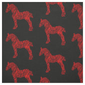 Rote und Schwarze Silhouette Stoff (Muster)