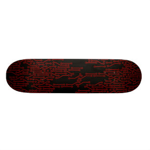 Rote und schwarze skateboard