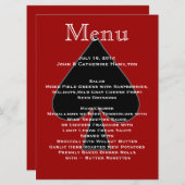 Rote und schwarze Spaten-kundenspezifisches Menükarte (Vorne/Hinten)