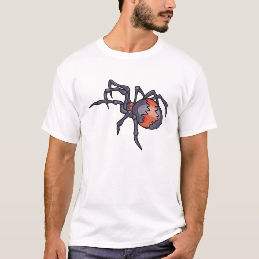 Rote und Schwarze Spider T-Shirt (Vorderseite)