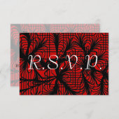 Rote und schwarze Spiderweb Themed UAWG mit Kinder RSVP Karte (Vorne/Hinten)