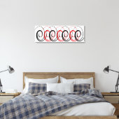 Rote und schwarze Spirale Leinwand (Insitu (Schlafzimmer))