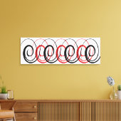 Rote und schwarze Spirale Leinwand (Insitu (Wohnzimmer))