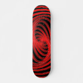Rote und schwarze Spiralgrafiken: Benutzerdefinier Skateboard (Vorne)
