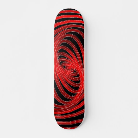 Rote und schwarze Spiralgrafiken: Benutzerdefinier Skateboard (Vorne)