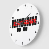 Rote und schwarze Stenograf Steno Große Wanduhr (Winkel)